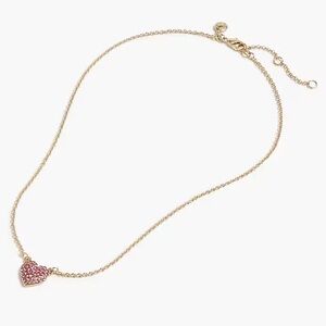 NWT J. Crew Pave Heart Necklace